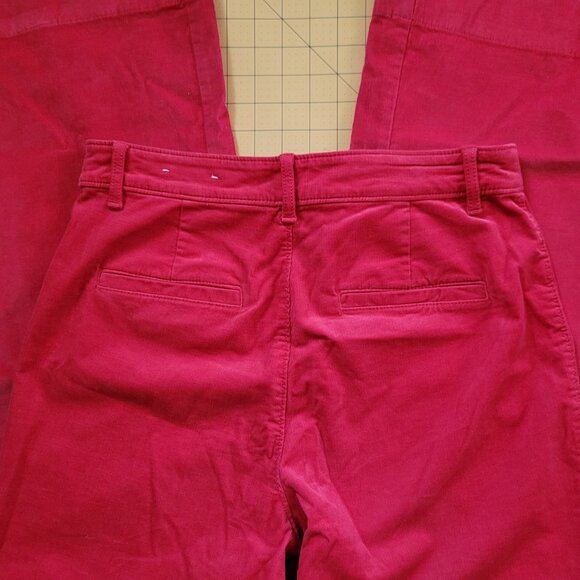 Awesome LOFT Pink Corduroy Palmer Wide Leg Pants Misses Size 6 - Picture 5 of 11